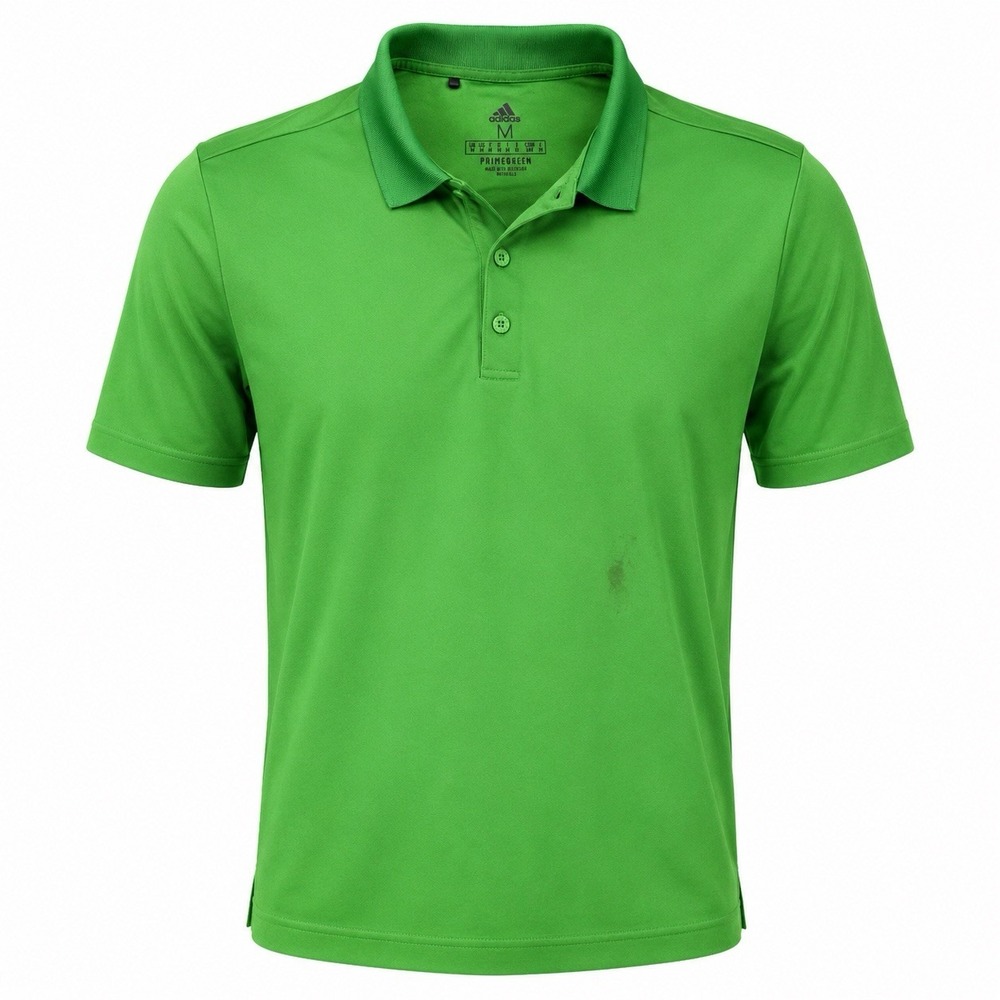 Adidas Golf Shirt Polo MENS MEDIUM Performance Logo PRIME GREEN